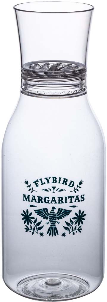 The 32oz Recycled PET Carafe With An Aerator Lid - Full Color Print
